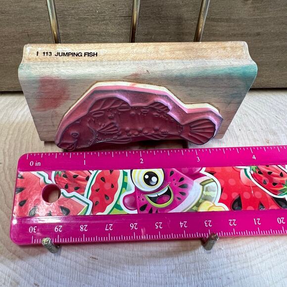 Rubber Stamp Jumpin Fish - Picture 2 of 3
